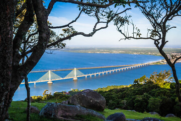 Different angle of the Anita Garibaldi bridge, in Laguna-SC.