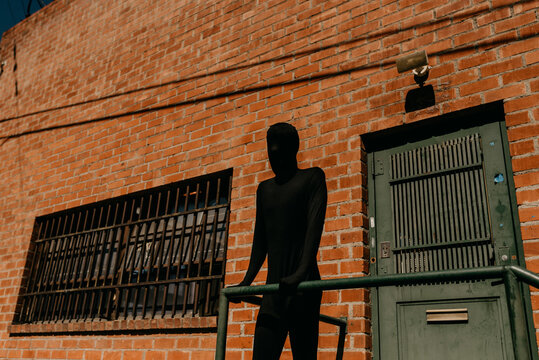 Shadow man in city
