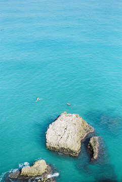 Swimming at the feet of the Cliffs
