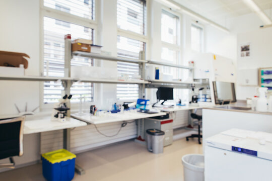 White Professional Lab Defocused