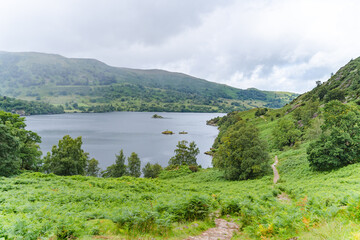 lake and mountains
