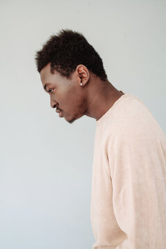 Studio portrait of black male model