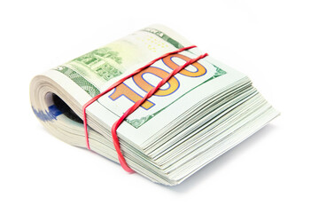 business dollar money on white background