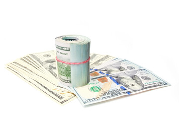 business dollar money on white background