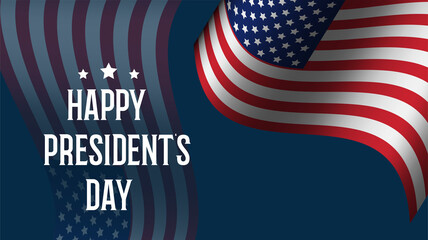 Happy president's day  february united states america banner background, vector illustration