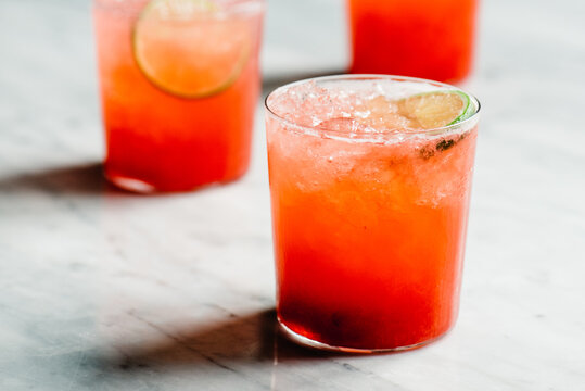 Cherry Gin Rickey Cocktails