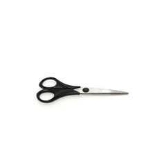 Black old scissors isolated on white background