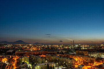 Naklejka premium Early morning sunrise in European city