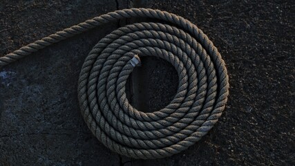 rolled nylon rope background