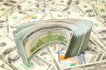 business dollar money on white background