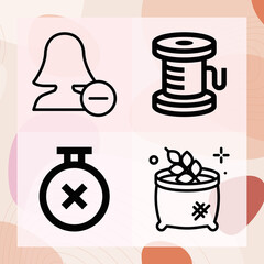 Simple set of removal related lineal icons