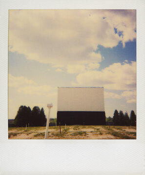 Polaroid of a drive-in theatre
