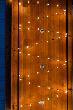 String of Lights From Below