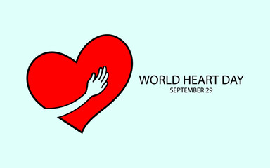 World Heart Day, heart shape symbol logo with stethoscope in hand drawn line art style, flat-style eps 10 vector illustration.
