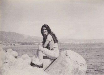 Young woman in the port