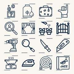 Simple set of render related lineal icons.