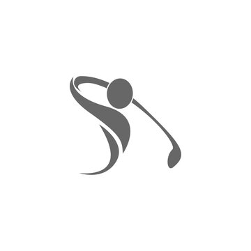 Golf logo icon template creative design illustration