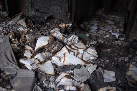 Burnt books, paper