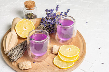 Lavender flower drink