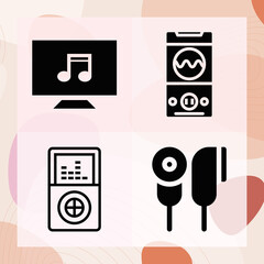 Simple set of composer related filled icons
