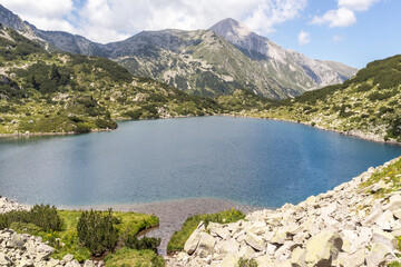 Fish Banderitsa lake at Pirin Mountain, Bulgaria