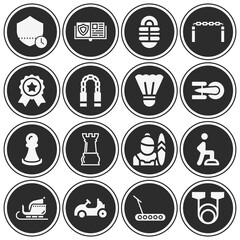 16 pack of preliminary  filled web icons set