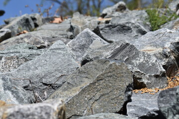 close up of Mand Made Rocks