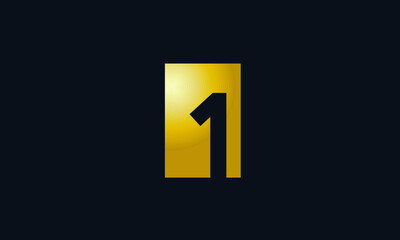 Unique Modern Number 1 Logo