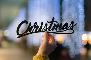 Christmas lights on the street