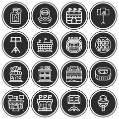 16 pack of spectators  lineal web icons set
