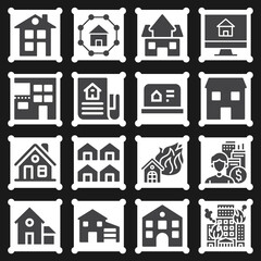 Fototapeta premium 16 pack of personal property filled web icons set