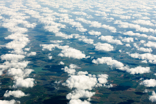 aerial view of clouds