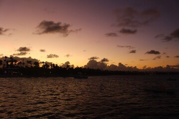 Naklejka premium sunset over the sea