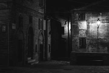 Italian city at night
