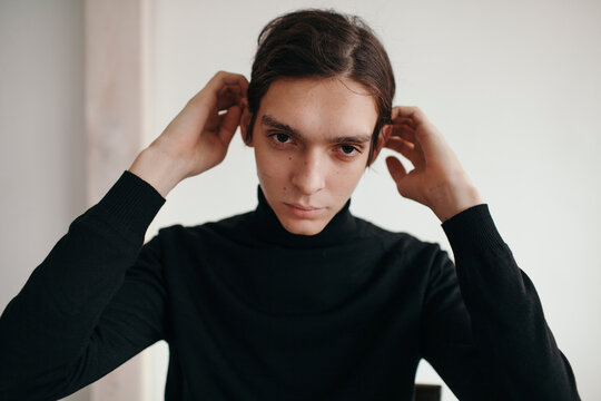 Portrait of handome teen