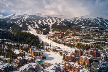 Aerial View of the Ski Town of Breckenridge, Colorado