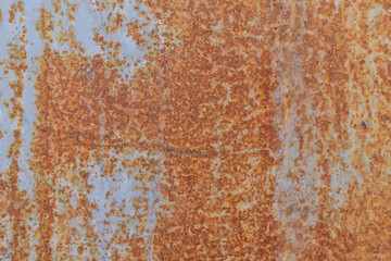 Surface with old paint and rust. Color - Echo Blue, Sepia, Hue Brown.