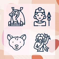 Simple set of pathology related lineal icons