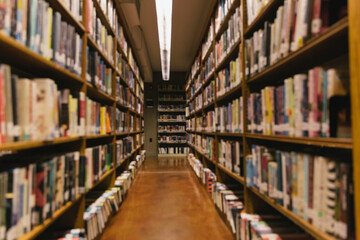 Aisle in Public Library