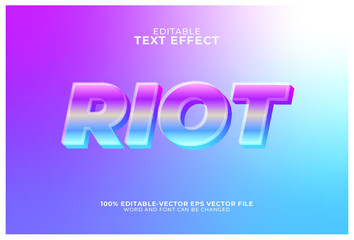 Riot  text effect illustration