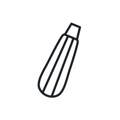 Zucchini icon. Vector linear icon, contour, shape, outline isolated on a white background. Thin line. Modern minimalistic design. Vegetables