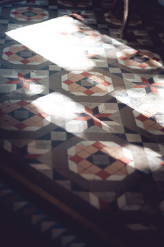 Modernist vintage tiles of Barcelona