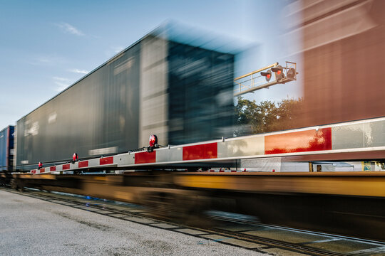 Train rushing by