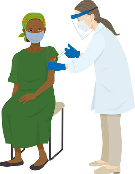 Vector Illustration Of Vaccination Developing Countries