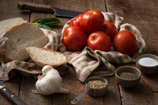 Raw Ingredients for Pappa al Pomodoro