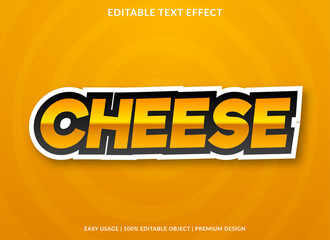 cheese text effect template with bold style use for brand typography and business logo