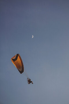 Man parasailing