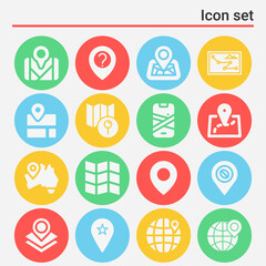 16 pack of properties  filled web icons set