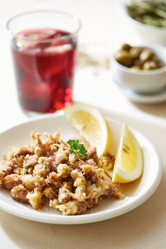 Chipirones fryed squid with sangria