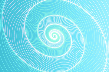 Creative blue spiral background with light
